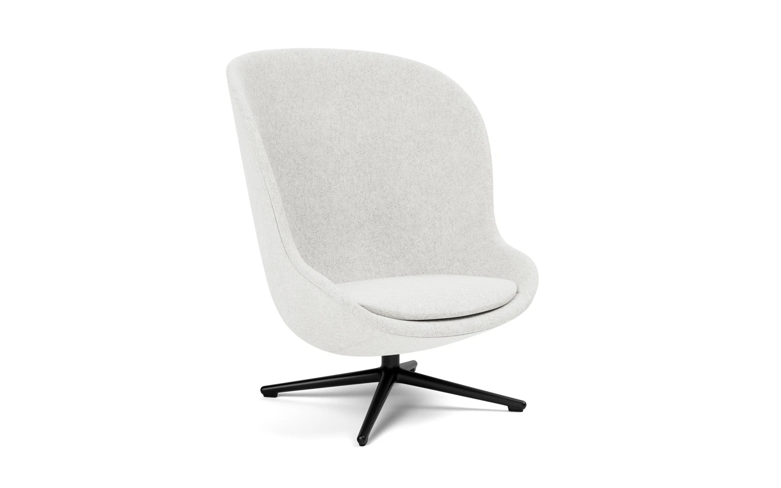 Hyg Lounge-Sessel Hoch mit Drehgestell schwarzes Aluminium Hallingdal in Hallingdal 110 präsentiert im Onlineshop von KAQTU Design AG. Sessel ist von Normann Copenhagen