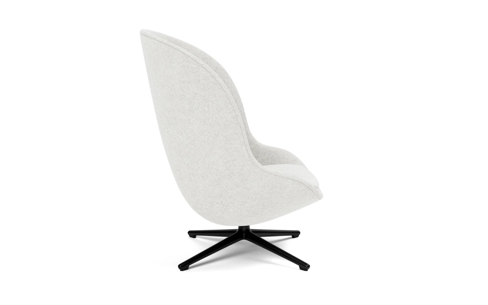 Genießen Sie den Hyg Lounge-Sessel Hoch mit Drehgestell von Normann Copenhagen – ein elegantes Design, das Gemütlichkeit und Funktionalität vereint.