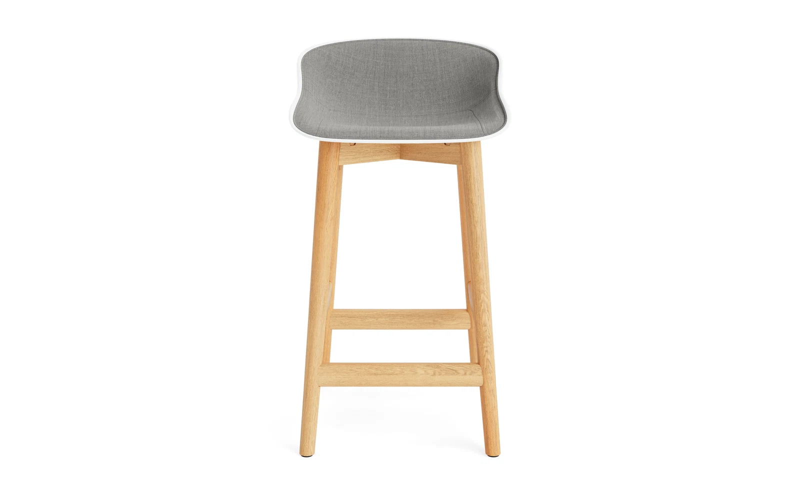 Erleben Sie den Hyg Barhocker 65 cm in Eiche Weiß/Remix von Normann Copenhagen – ein elegantes Design, das Komfort und Gemütlichkeit vereint.