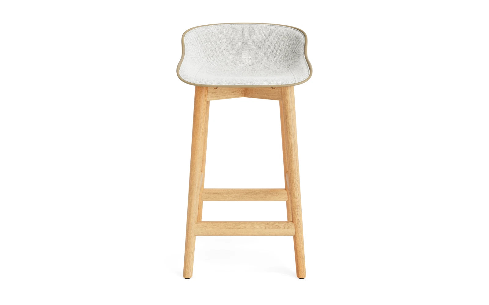 Erleben Sie den Hyg Barhocker 65 cm von Normann Copenhagen – ein elegantes Design aus Eiche mit gemütlichem Hallingdal-Polster für stilvolle Akzente.