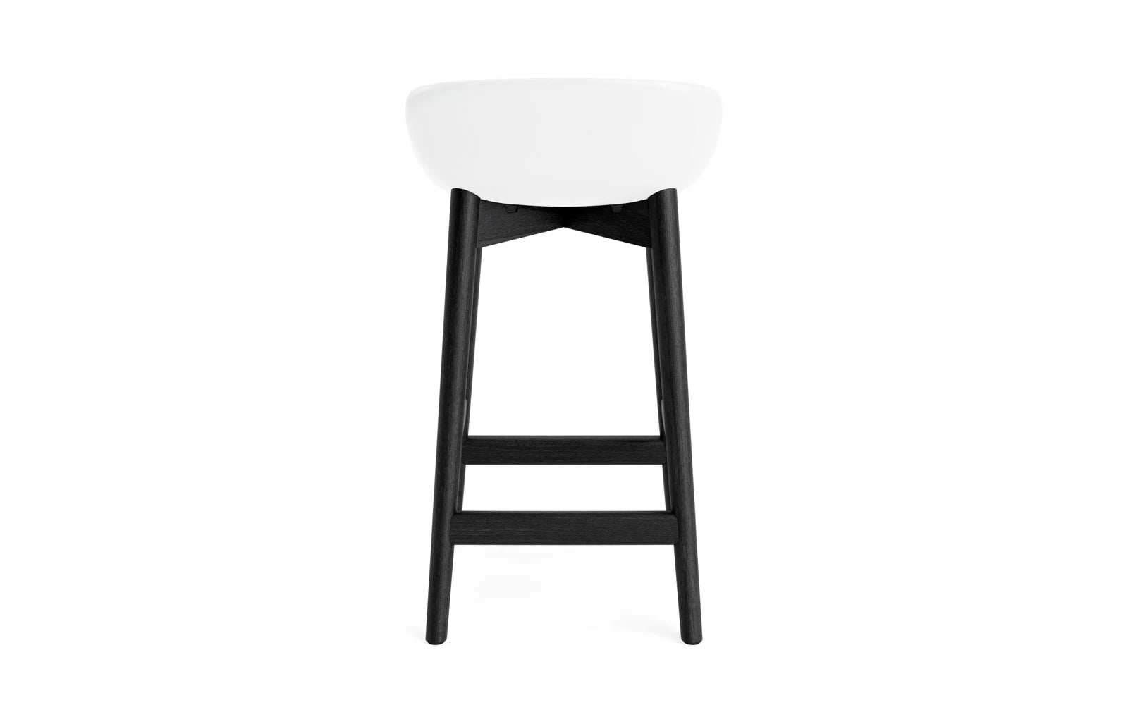 Erleben Sie den Hyg Barhocker 65 cm von Normann Copenhagen – ein eleganter Barhocker aus schwarzer Eiche mit komfortabler Polsterung, perfekt für stilvolle Essbereiche.