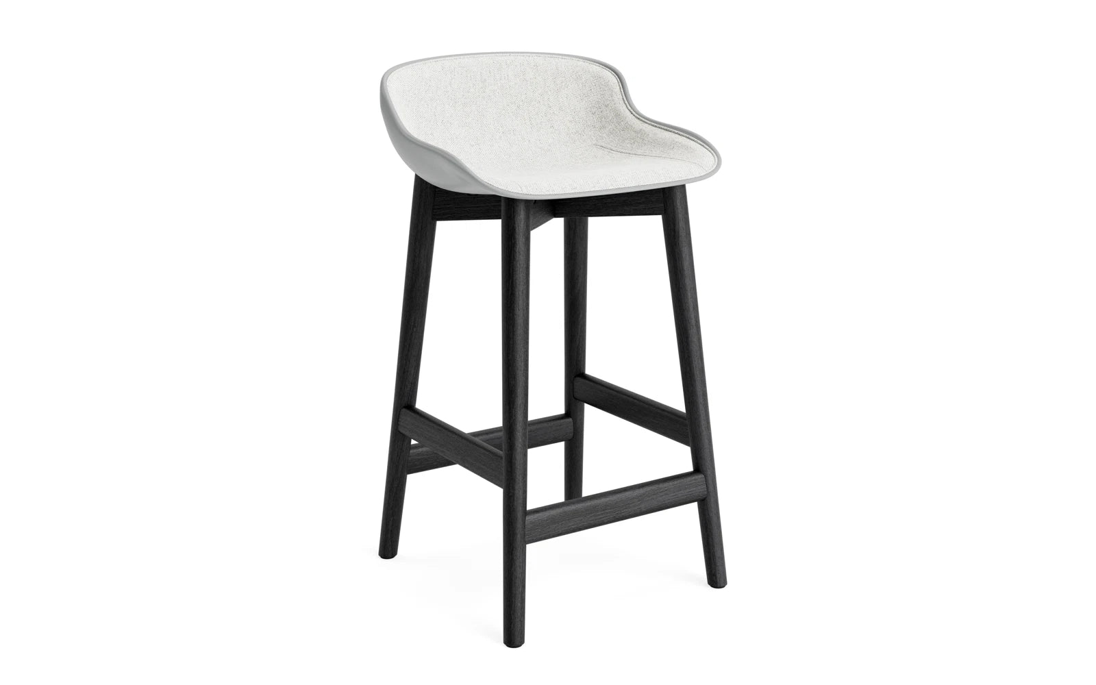 Hyg Barhocker 65 cm Polster Schwartze Eiche Grau/Hallingdal in Hallingdal 110 präsentiert im Onlineshop von KAQTU Design AG. Barstuhl ist von Normann Copenhagen