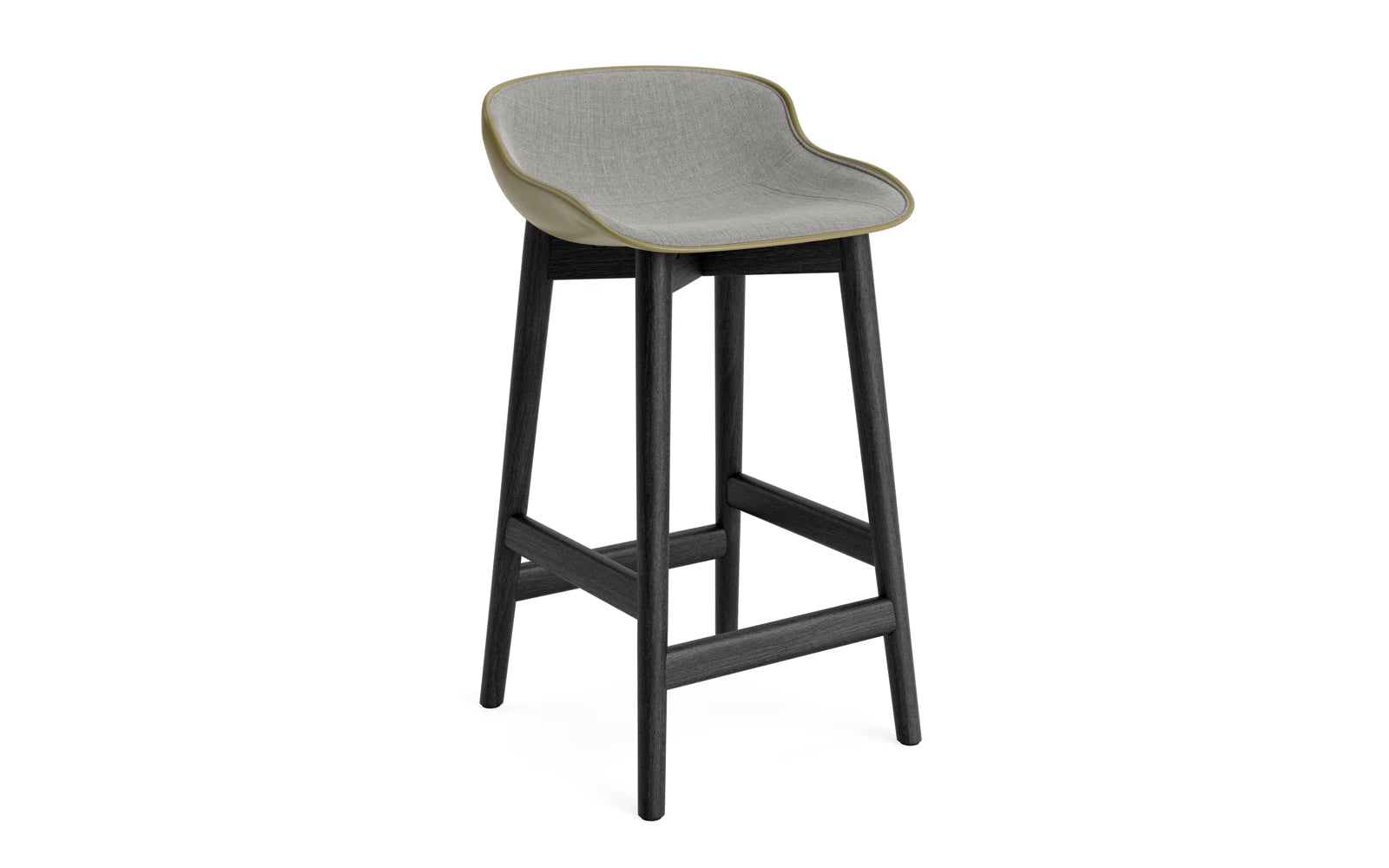 Hyg Barhocker 65 cm Polster Schwarze Eiche Olive/Remix in Remix 133 präsentiert im Onlineshop von KAQTU Design AG. Barstuhl ist von Normann Copenhagen