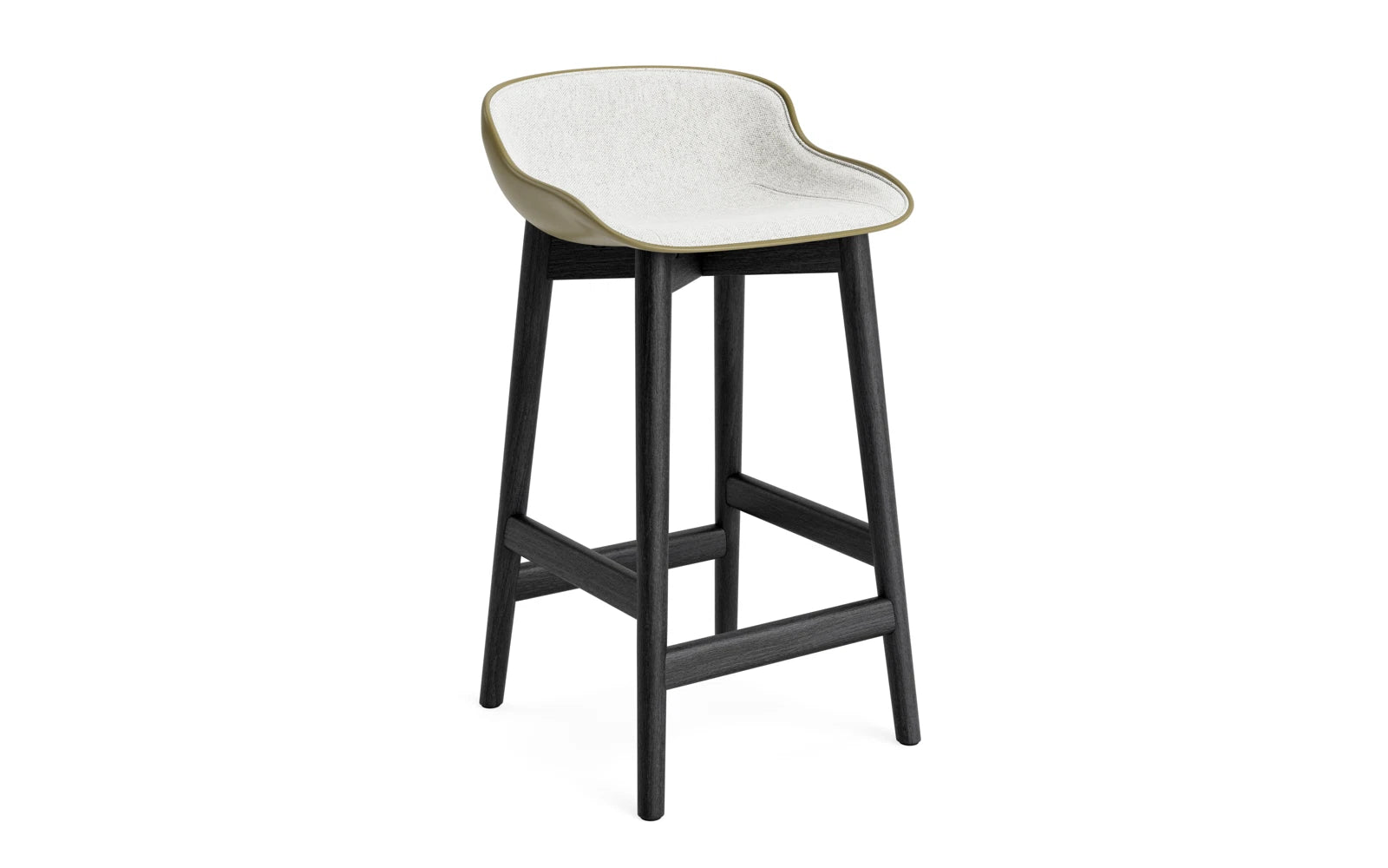 Hyg Barhocker 65 cm Polster Schwarze Eiche Olive/Hallingdal in Hallingdal 110 präsentiert im Onlineshop von KAQTU Design AG. Barstuhl ist von Normann Copenhagen