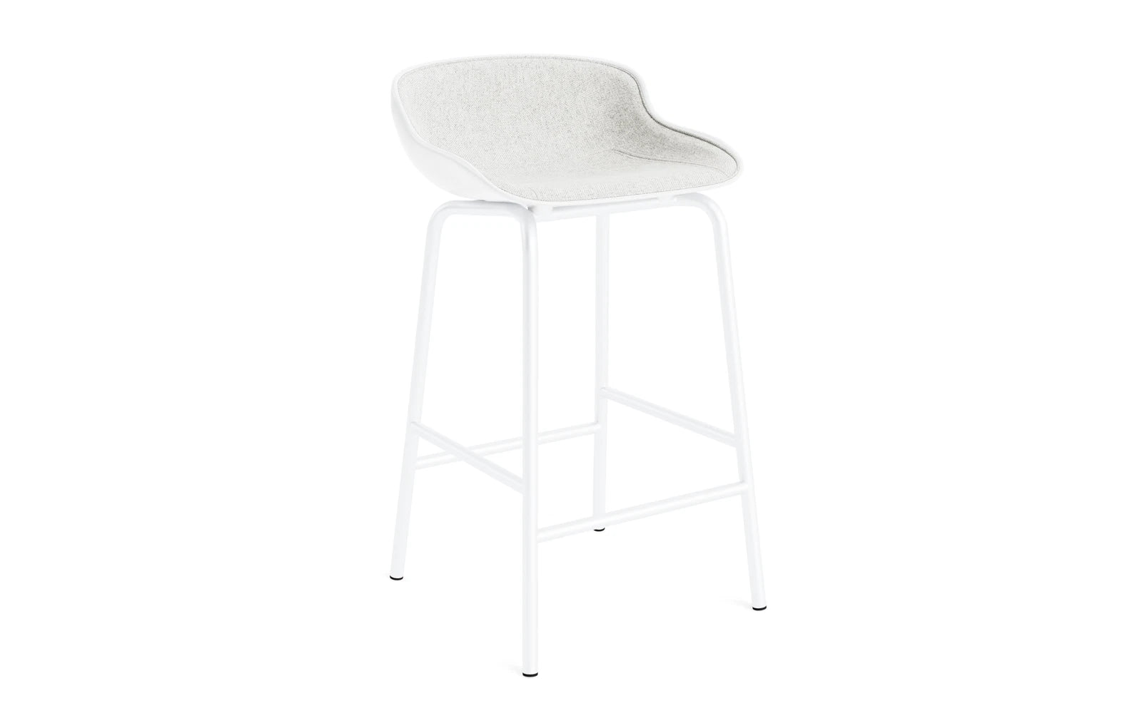 Hyg Barhocker 65 cm Frontpolster Weiss Stahl Weiss/Hallingdal in Hallingdal 110 präsentiert im Onlineshop von KAQTU Design AG. Barstuhl ist von Normann Copenhagen