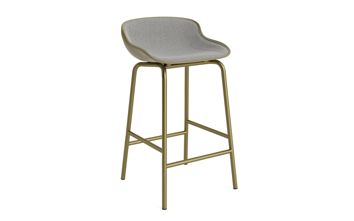 Hyg Barhocker 65 cm Frontpolster Stahl Olive/Remix in Remix 133 präsentiert im Onlineshop von KAQTU Design AG. Barhocker ist von Normann Copenhagen