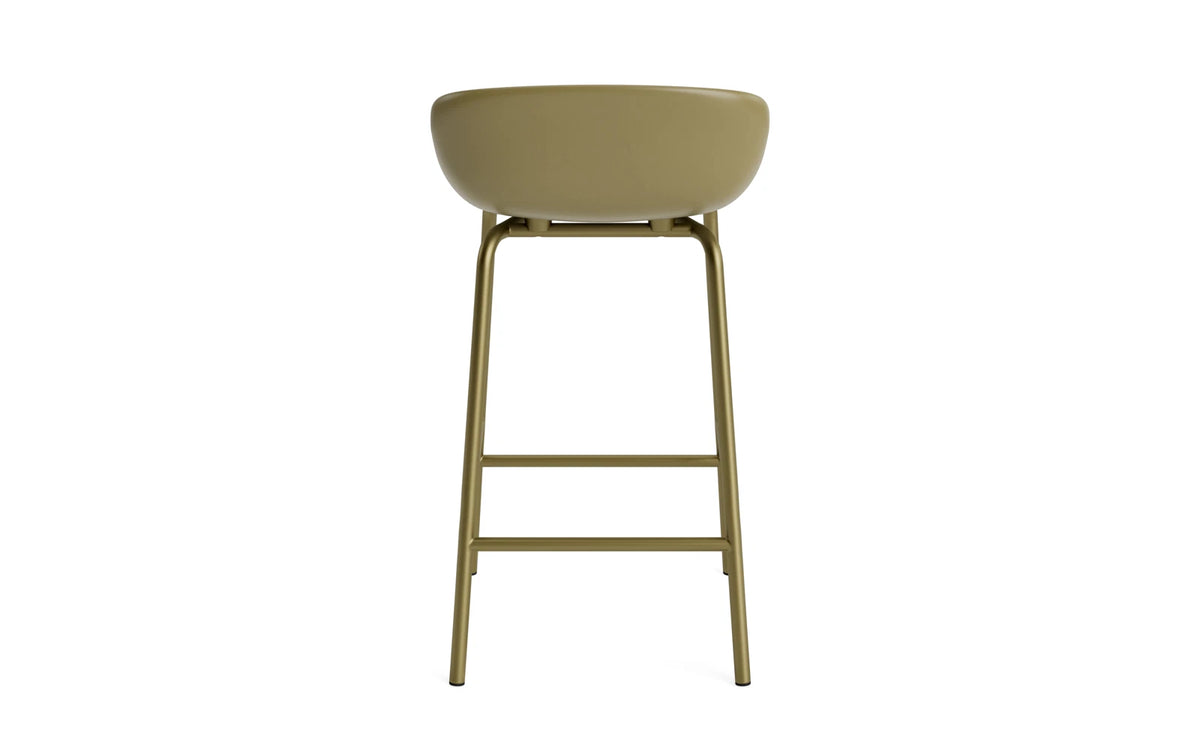 Hyg Barhocker 65 cm Frontpolster Stahl Olive/Remix in Remix 133 präsentiert im Onlineshop von KAQTU Design AG. Barhocker ist von Normann Copenhagen