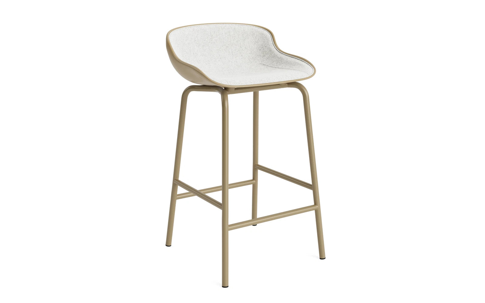 Hyg Barhocker 65 cm Frontpolster Stahl Sand/Hallingdal in Hallingdal 110 präsentiert im Onlineshop von KAQTU Design AG. Barstuhl ist von Normann Copenhagen