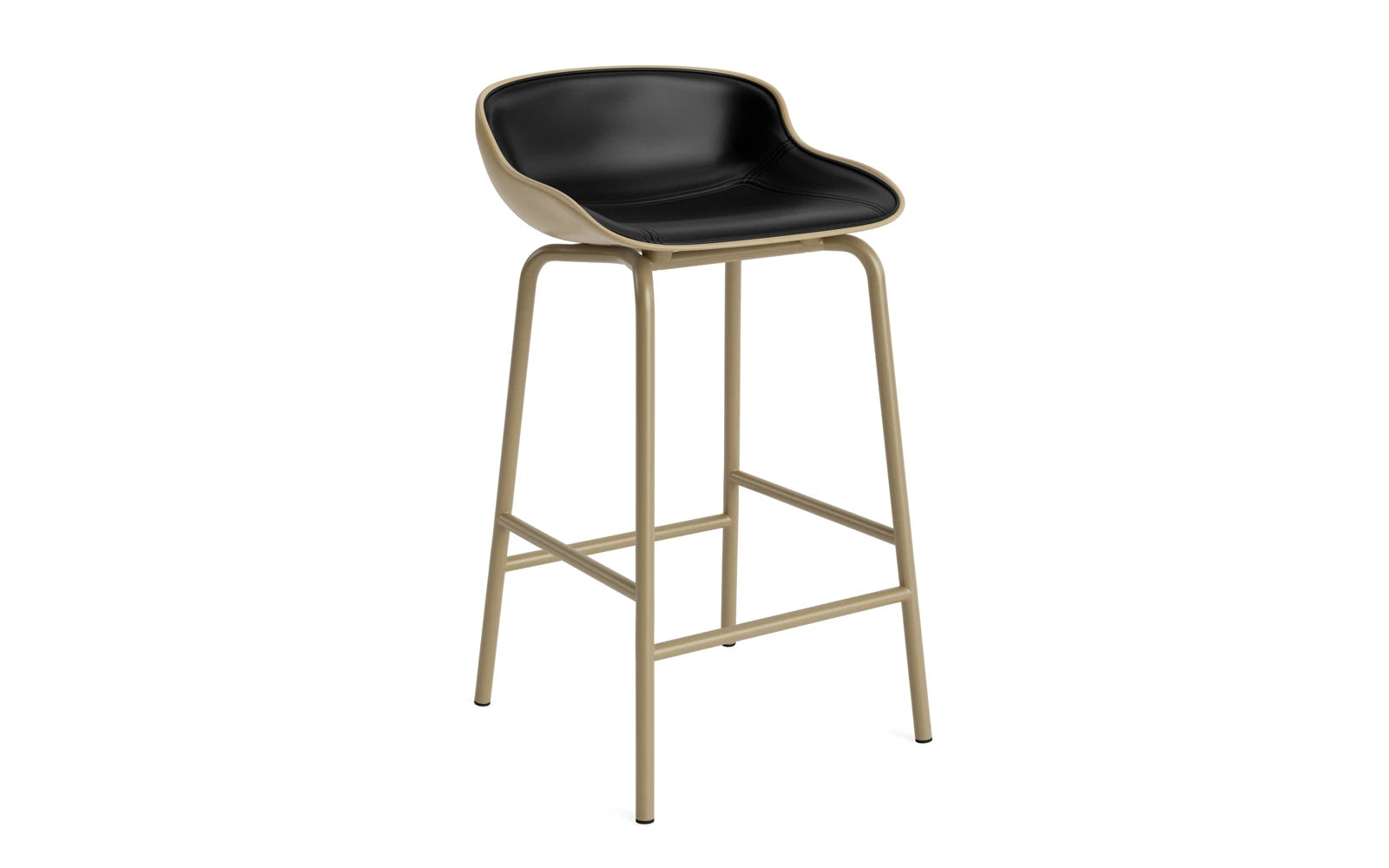 Hyg Barhocker 65 cm Frontpolster Stahl Sand/Ultra in Ultra 41599 präsentiert im Onlineshop von KAQTU Design AG. Barstuhl ist von Normann Copenhagen