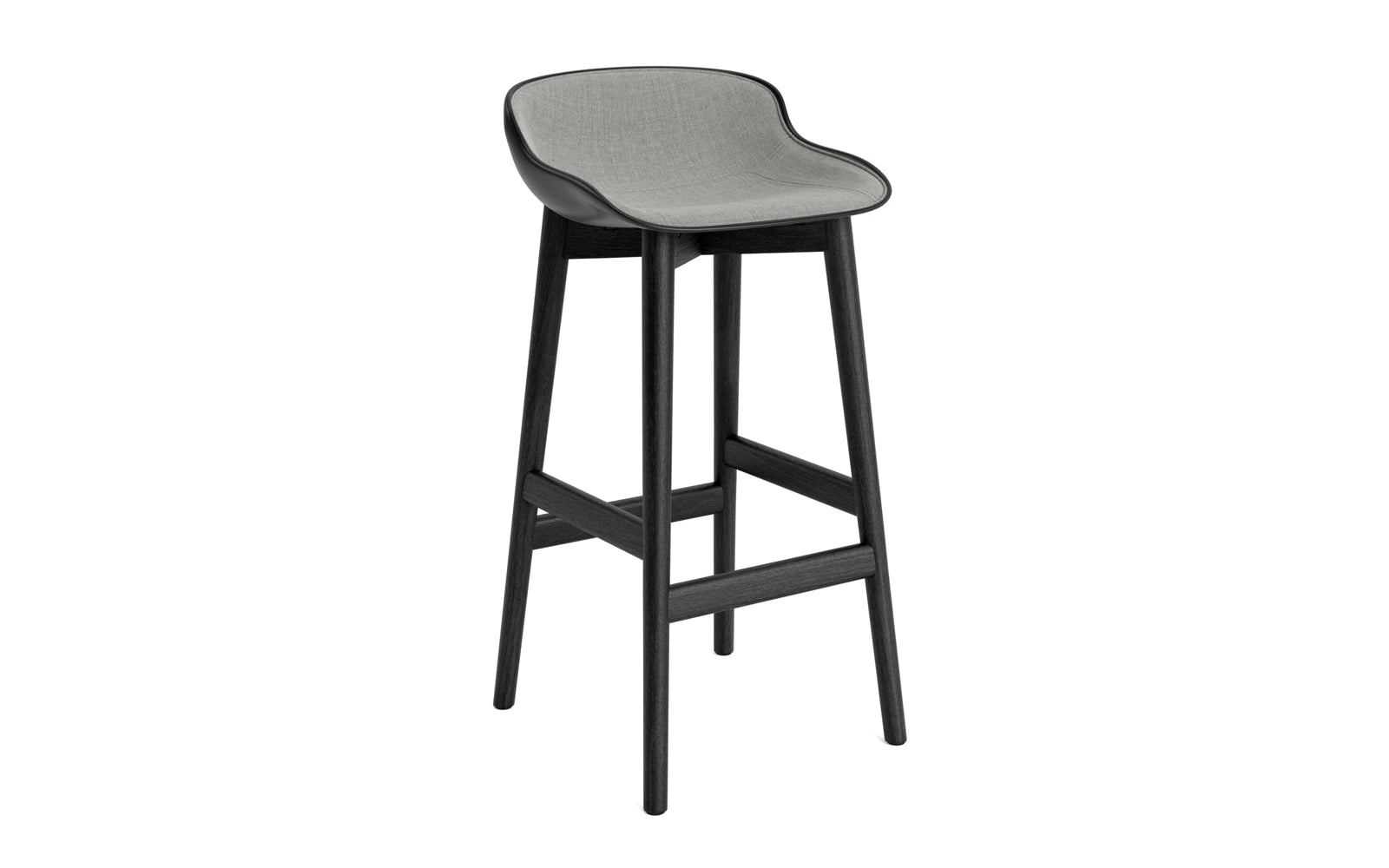 Hyg Barhocker 75 cm Polster Schwartze Eiche Schwartz/Remix in Remix 133 präsentiert im Onlineshop von KAQTU Design AG. Barstuhl ist von Normann Copenhagen