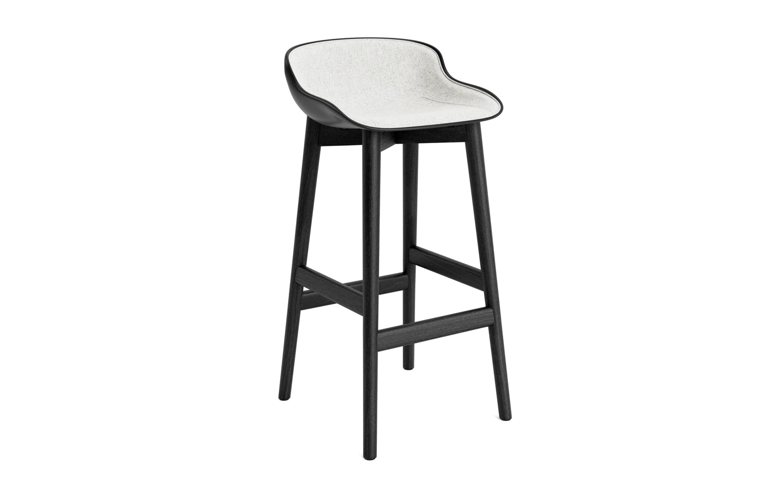 Hyg Barhocker 75 cm Polster Schwartze Eiche Schwartz/Hallingdal in Hallingdal 110 präsentiert im Onlineshop von KAQTU Design AG. Barstuhl ist von Normann Copenhagen