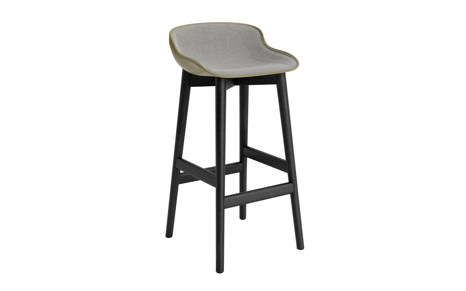 Hyg Barhocker 75 cm Polster Schwarze Eiche olive/Remix in Remix 133 präsentiert im Onlineshop von KAQTU Design AG. Barstuhl ist von Normann Copenhagen