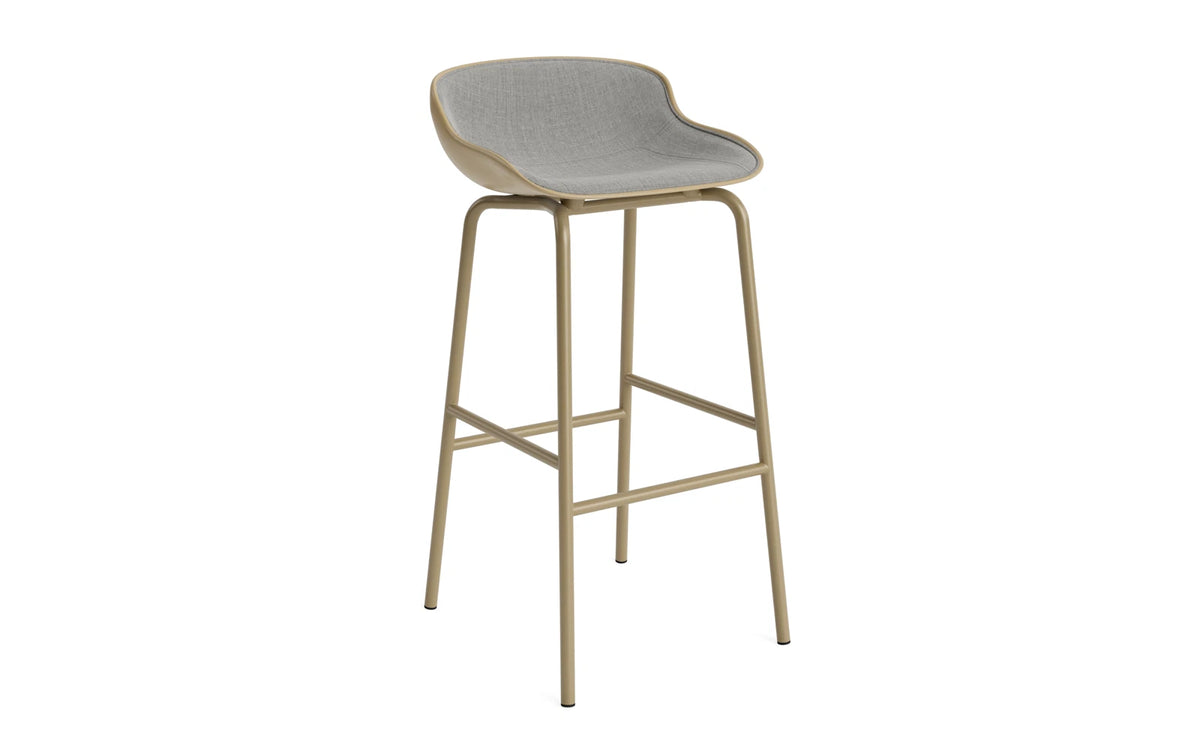 Hyg Barhocker 75 cm Frontpolster Stahl Sand/Remix in Remix 133 präsentiert im Onlineshop von KAQTU Design AG. Barhocker ist von Normann Copenhagen