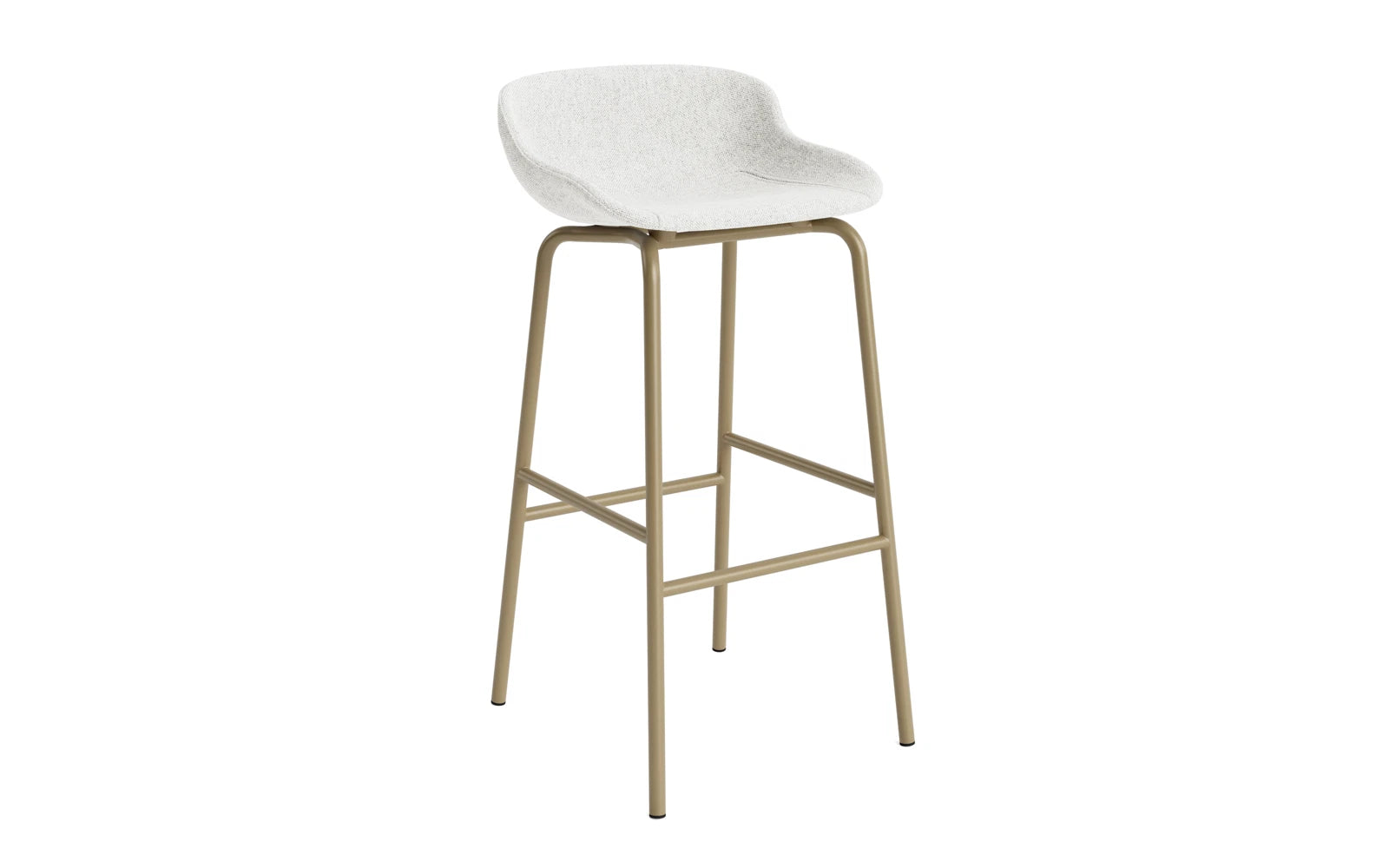 Hyg Barhocker 75 cm Vollpolster Stahl Sand/Hallingdal in Hallingdal 110 präsentiert im Onlineshop von KAQTU Design AG. Barstuhl ist von Normann Copenhagen