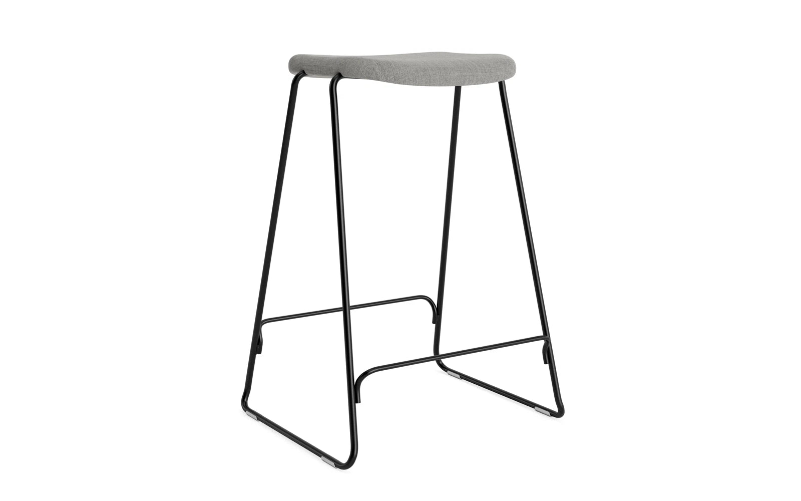 Just Barhocker 65 cm, gepolstert, schwarzer Stahl/ Remix in Remix 133 präsentiert im Onlineshop von KAQTU Design AG. Barstuhl ist von Normann Copenhagen