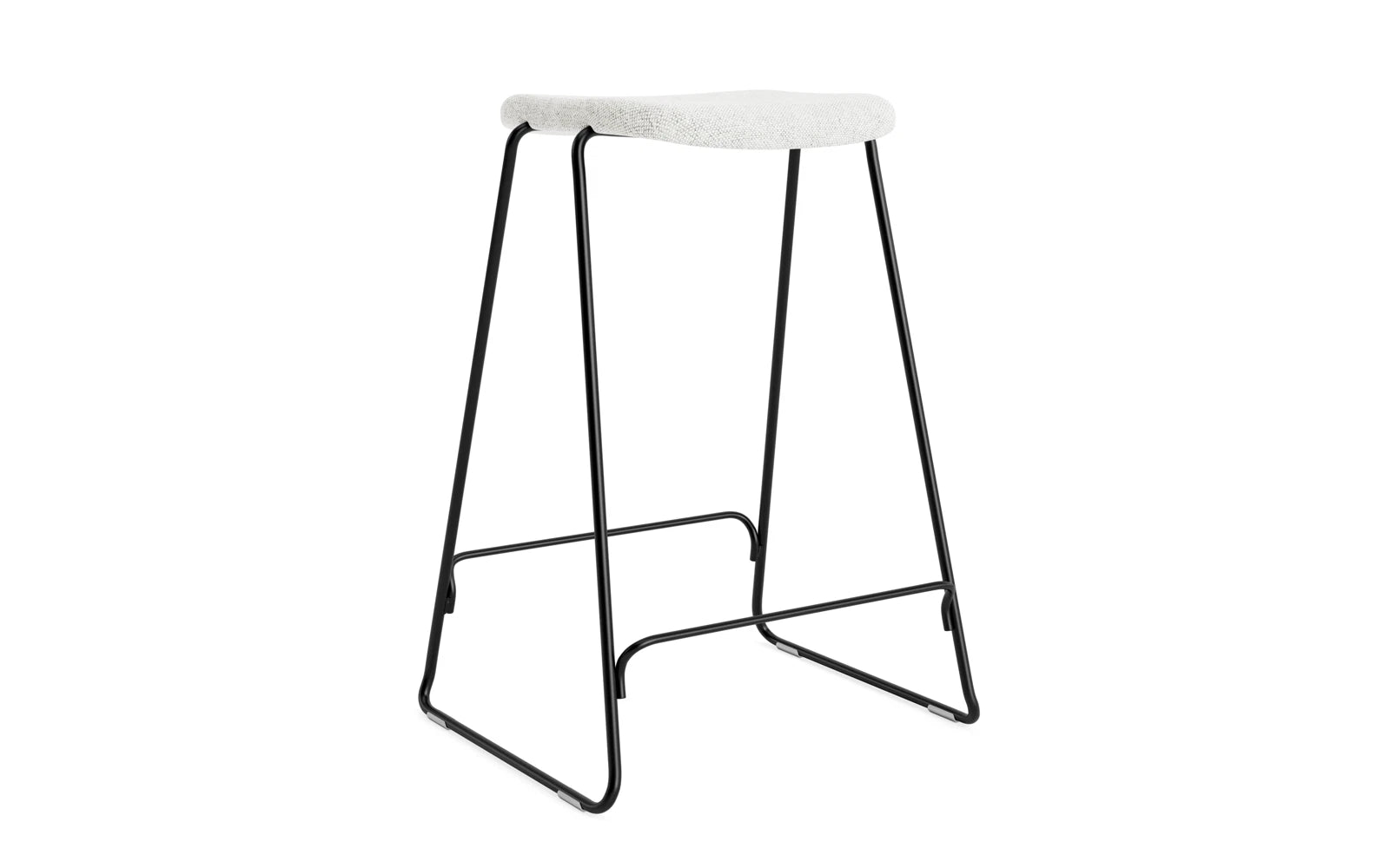 Just Barhocker 65 cm, gepolstert, schwarzer Stahl/ Hallingdal in Hallingdal 110 präsentiert im Onlineshop von KAQTU Design AG. Barstuhl ist von Normann Copenhagen