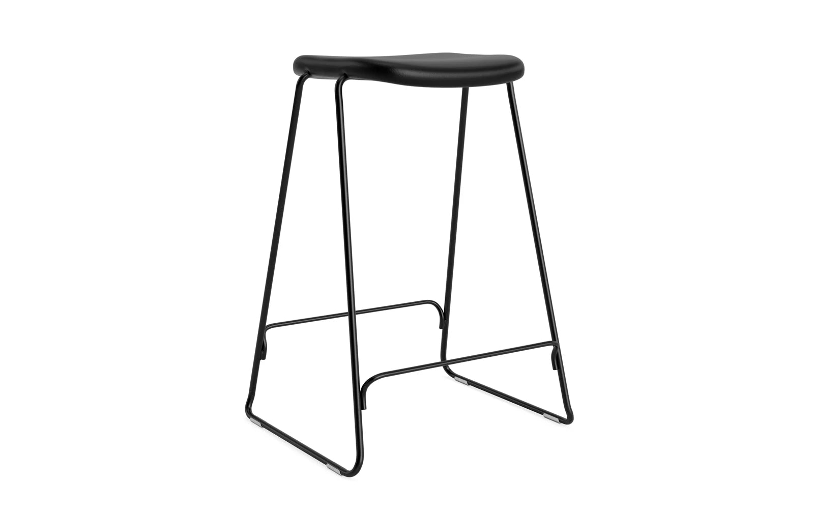 Just Barhocker 65 cm, gepolstert, schwarzer Stahl/ Ultra in Ultra 41599 präsentiert im Onlineshop von KAQTU Design AG. Barstuhl ist von Normann Copenhagen