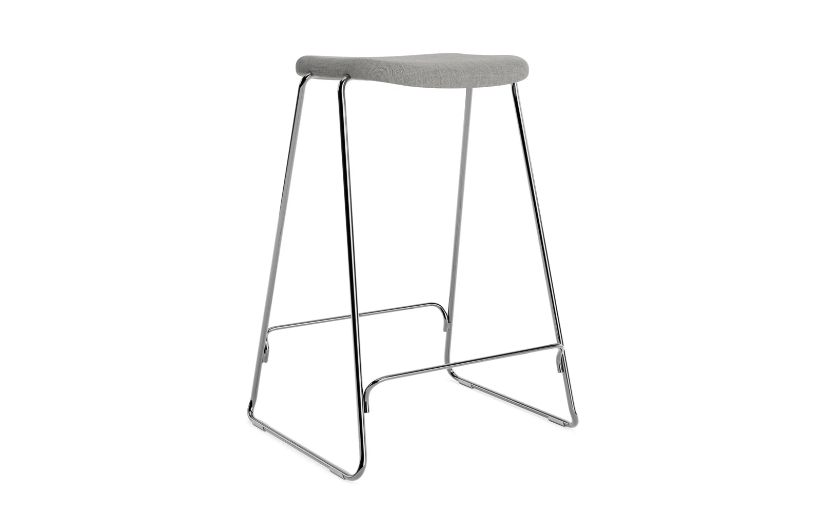 Just Barhocker 65 cm, gepolstert, Chrom/ Remix in Remix 133 präsentiert im Onlineshop von KAQTU Design AG. Barstuhl ist von Normann Copenhagen