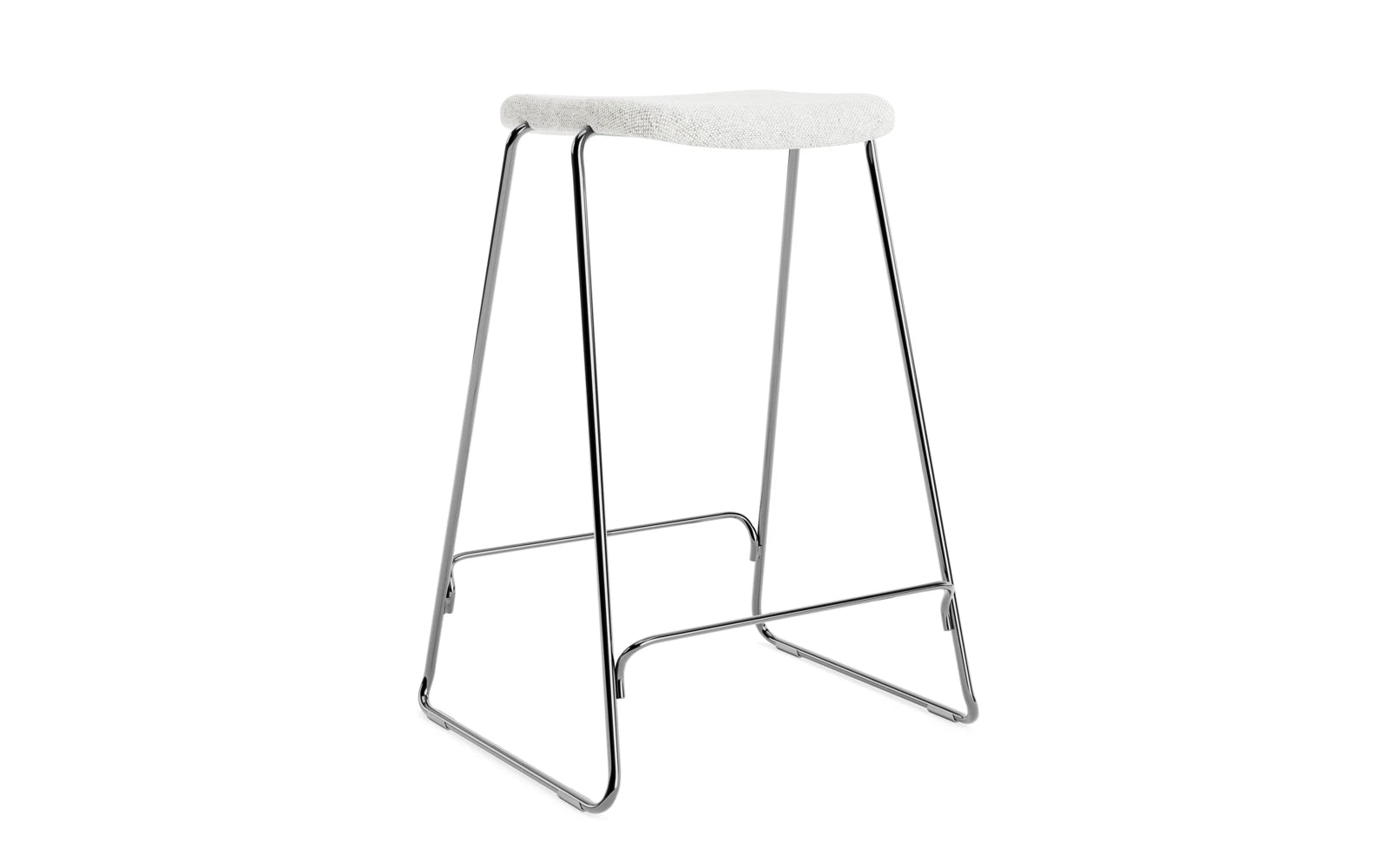 Just Barhocker 65 cm, gepolstert, Chrom/ Hallingdal in Hallingdal 110 präsentiert im Onlineshop von KAQTU Design AG. Barstuhl ist von Normann Copenhagen