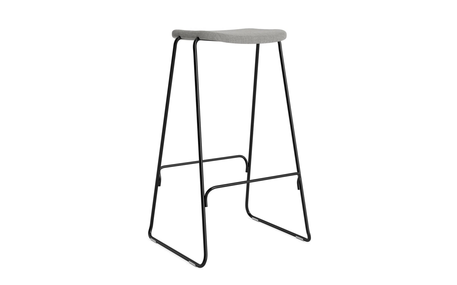 Just Barhocker 75 cm, gepolstert, schwarzer Stahl/ Remix in Remix 133 präsentiert im Onlineshop von KAQTU Design AG. Barstuhl ist von Normann Copenhagen