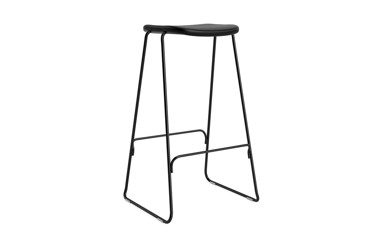 Just Barhocker 75 cm, gepolstert, schwarzer Stahl/ Ultra in Ultra 41599 präsentiert im Onlineshop von KAQTU Design AG. Barstuhl ist von Normann Copenhagen