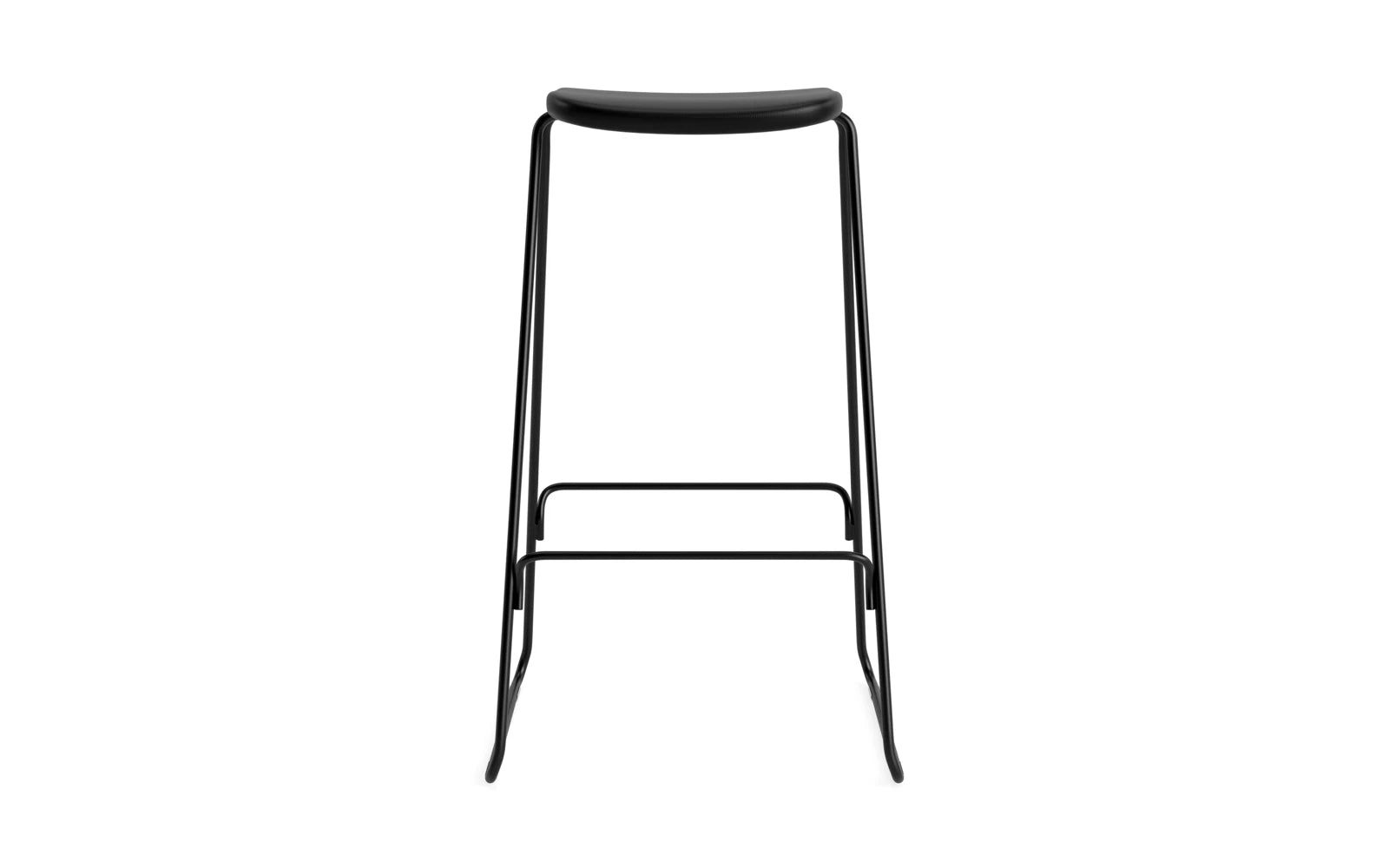 Erleben Sie den Just Barhocker 75 cm von Normann Copenhagen – ein stilvoller, gepolsterter Hocker mit schwarzem Stahlgestell, perfekt für jeden Raum.