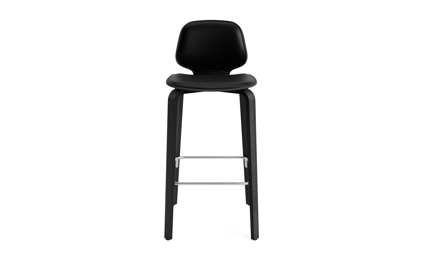 Entdecken Sie den My Chair Barhocker 75 cm von Normann Copenhagen – eleganter Sitzkomfort in edlem Schwarz aus strapazierfähigem Ultra Leder.