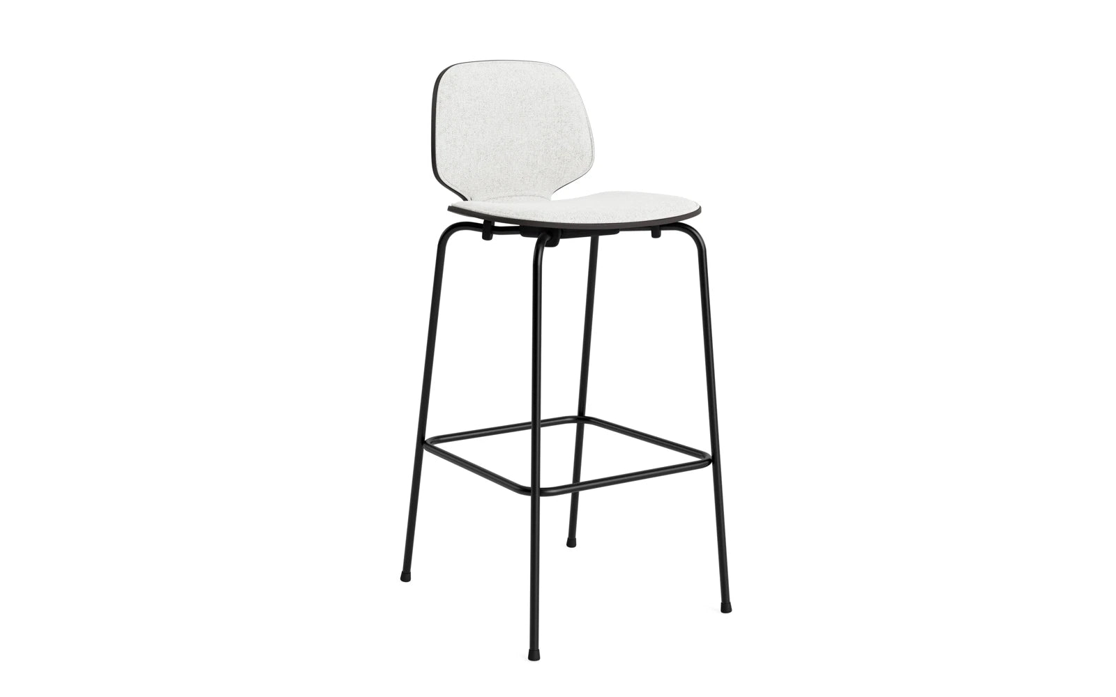 My Chair Barhocker 75 cm Frontpolster schwarzes Stahl schwarz/Hallingdal in Hallingdal 110 präsentiert im Onlineshop von KAQTU Design AG. Barstuhl ist von Normann Copenhagen