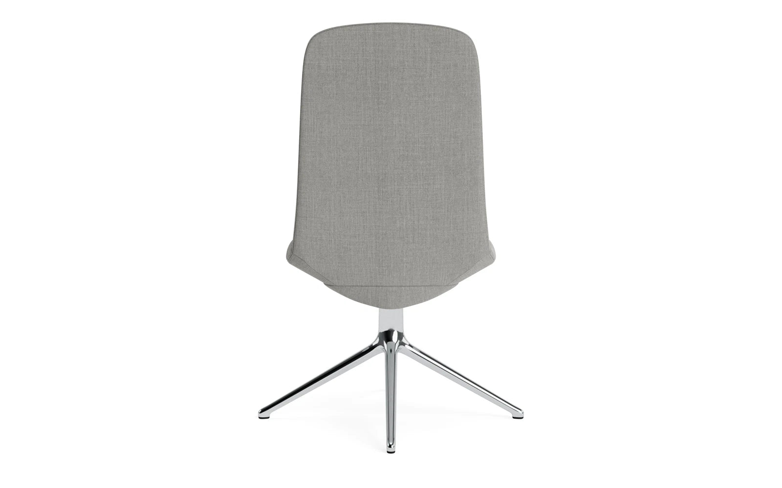Entdecken Sie den stilvollen Off Chair niedrig mit Drehgestell 4B aus Aluminium und hochwertigem Kissen Remix von Normann Copenhagen – ideal für Ihr Büro.