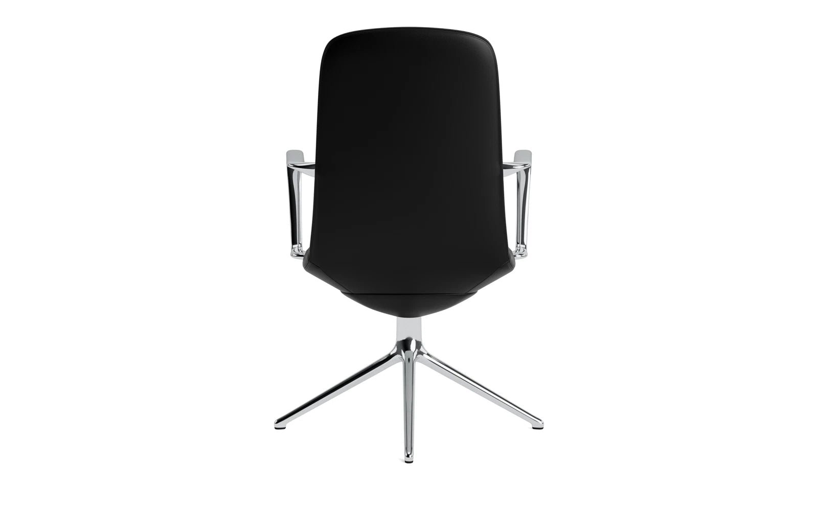 Entdecken Sie den Off Armchair niedrig mit Drehgestell 4B aluminium Ultra von Normann Copenhagen – stilvoll, ergonomisch und individuell gestaltbar für Ihr modernes Büro.