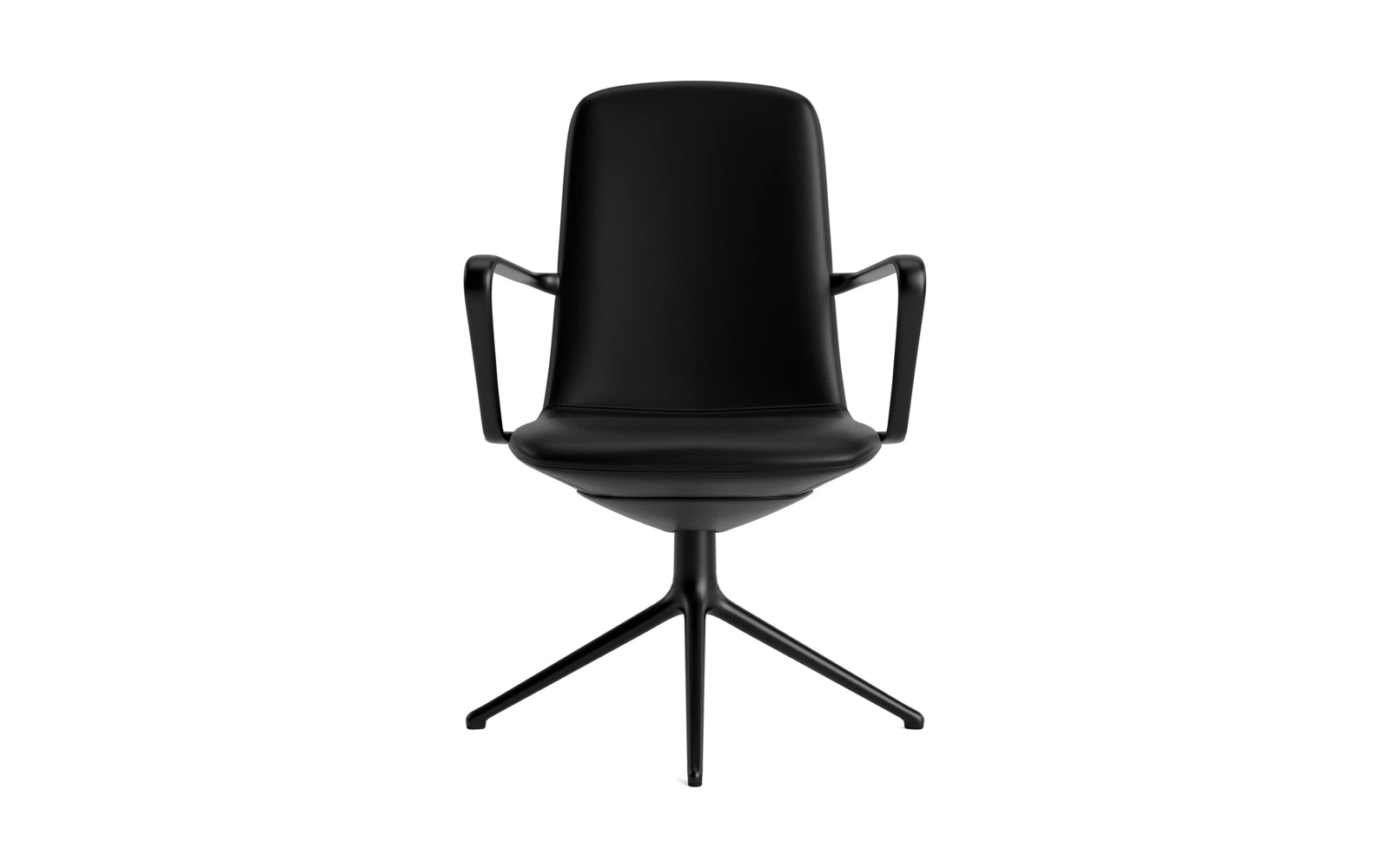 Entdecken Sie den Off Armchair von Normann Copenhagen – ein stilvoller, niedriger Bürostuhl mit Drehgestell, ideal für moderne Arbeitsumgebungen.