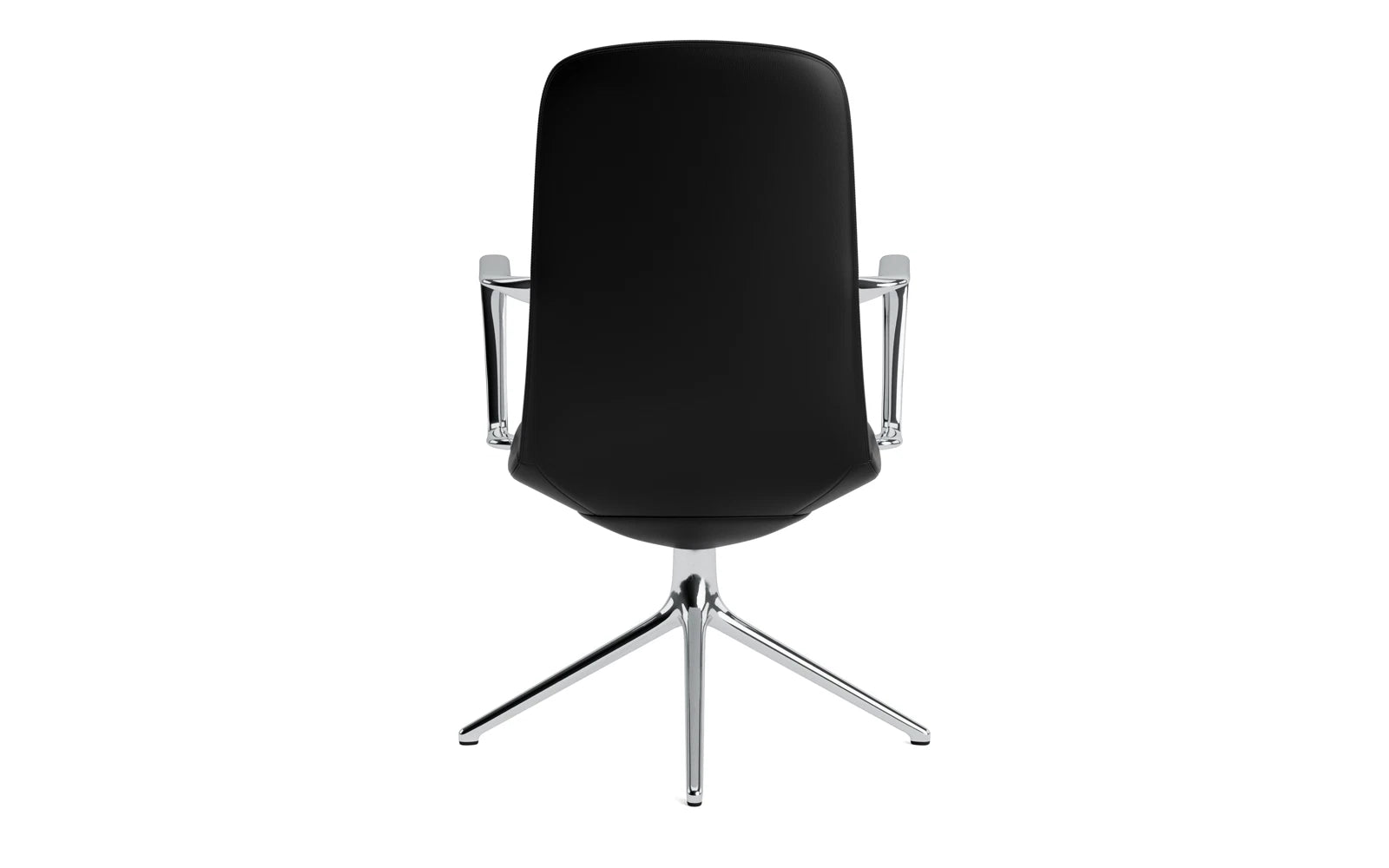 Entdecken Sie den Off Armchair von Normann Copenhagen – einen stilvollen, niedrigen Drehstuhl aus Aluminium, der Komfort und modernes Design vereint.