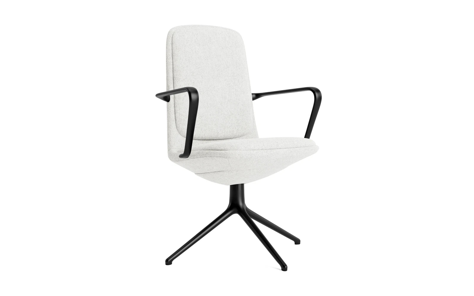 Off Armchair niedrig mit Drehgestell 4B Schwartz aluminium mit kissen Hallingdal in Hallingdal 110 präsentiert im Onlineshop von KAQTU Design AG. Bürostuhl ist von Normann Copenhagen