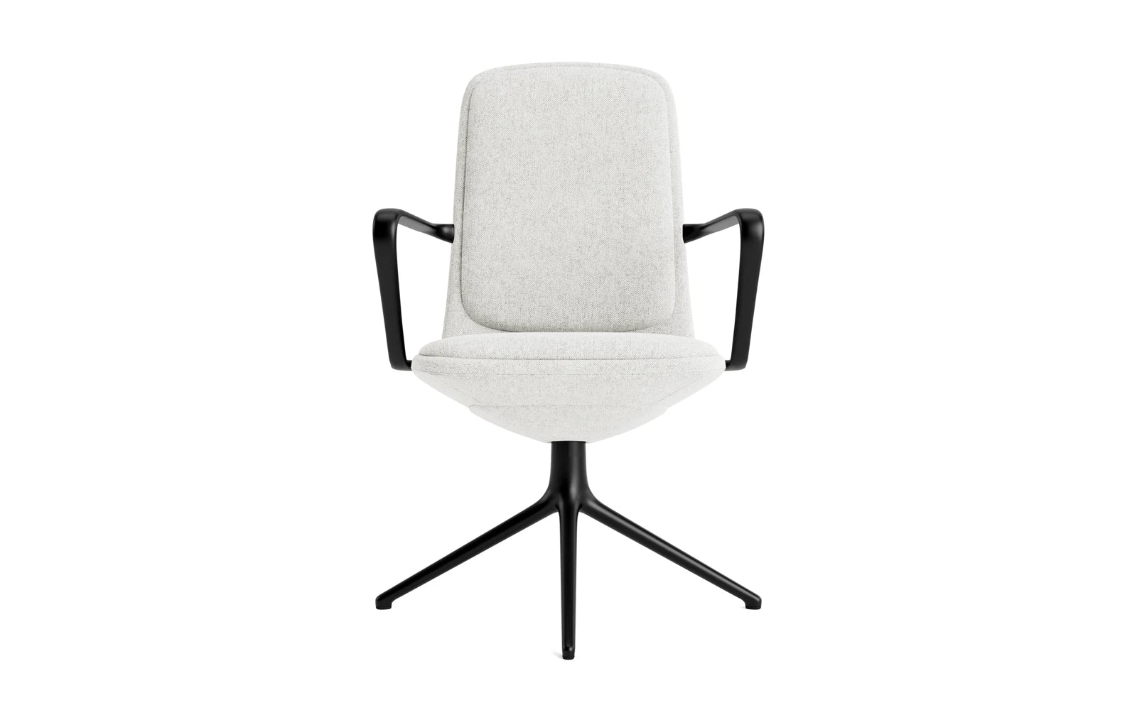 Entdecken Sie den Off Armchair von Normann Copenhagen: ein stilvoller, ergonomischer Bürostuhl mit Drehgestell und hochwertigem Hallingdal-Kissen.