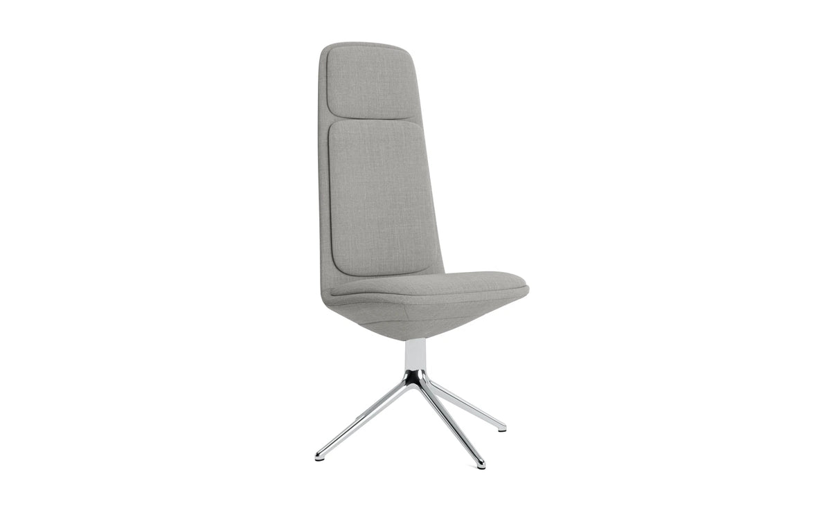 Off Chair Hoch mit Drehgestell 4B aluminium mit Kissen Remix in Remix 133 präsentiert im Onlineshop von KAQTU Design AG. Bürostuhl ist von Normann Copenhagen