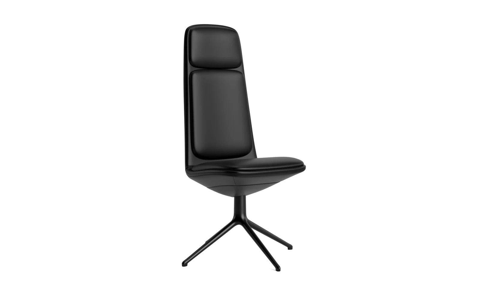 Off Chair Hoch mit Drehgestell 4B schwarze aluminium mit Kissen Ultra in Ultra 41599 präsentiert im Onlineshop von KAQTU Design AG. Bürostuhl ist von Normann Copenhagen