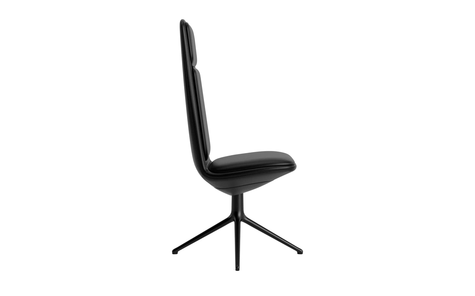 Erleben Sie den Off Chair Hoch mit Drehgestell 4B von Normann Copenhagen – ein eleganter Bürostuhl aus hochwertigem Aluminium, der Komfort und modernes Design vereint.