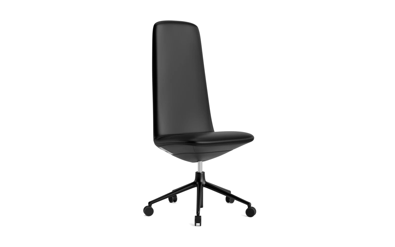 Off Chair Hoch mit Drehgestell und Rollen Gaslift schwarze Aluminium Ultra in Ultra 41599 präsentiert im Onlineshop von KAQTU Design AG. Bürostuhl ist von Normann Copenhagen