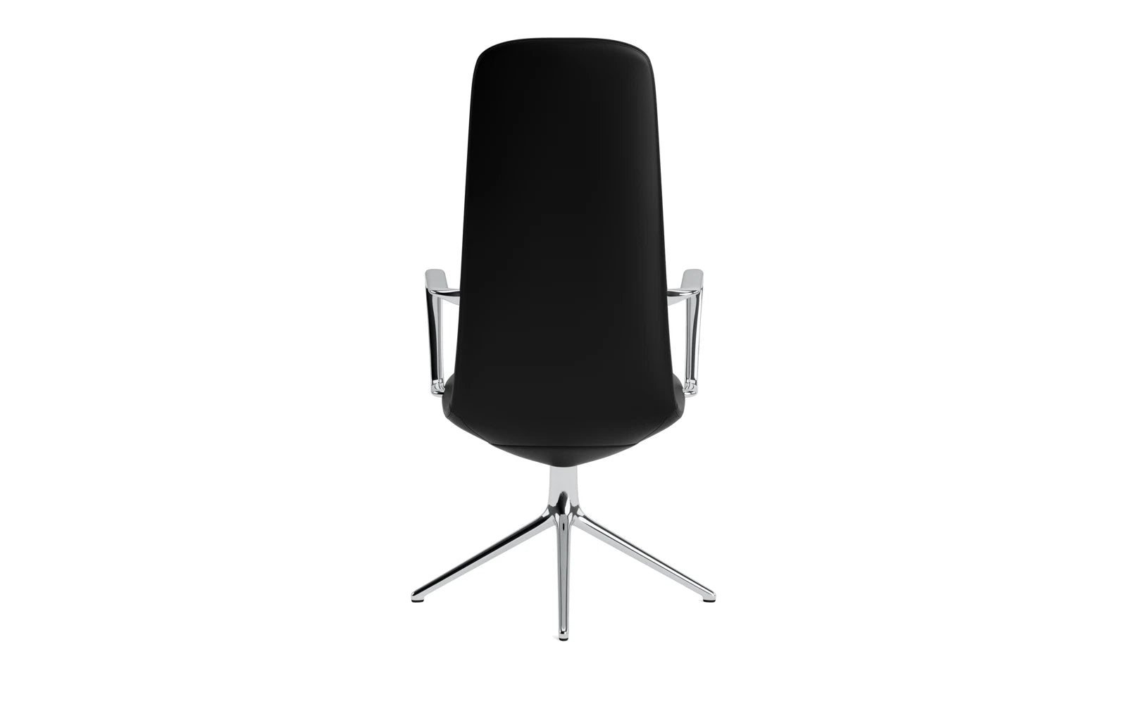 Entdecken Sie den Off Armchair hoch mit Drehgestell 4B Aluminium Ultra von Normann Copenhagen – der perfekte Mix aus modernem Design und optimalem Sitzkomfort für Ihr Büro.