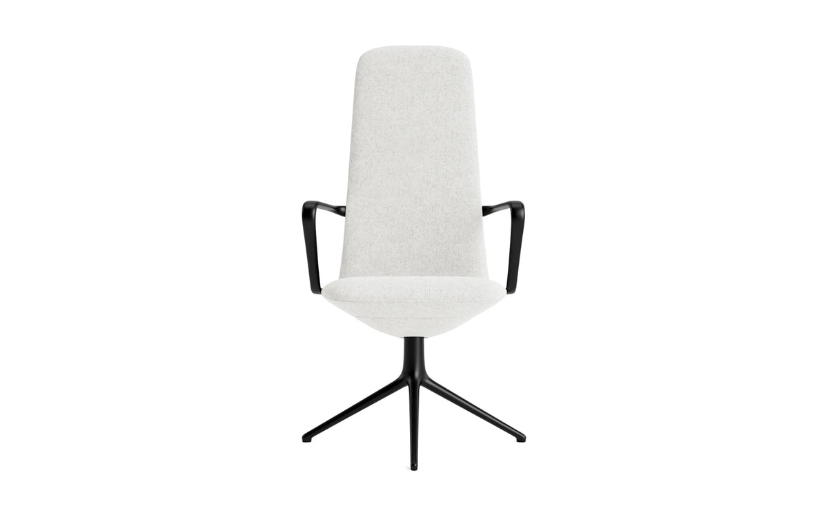 Off Armchair hoch mit Drehgestell 4B Schwartz aluminium Hallingdal in Hallingdal 110 präsentiert im Onlineshop von KAQTU Design AG. Bürostuhl ist von Normann Copenhagen