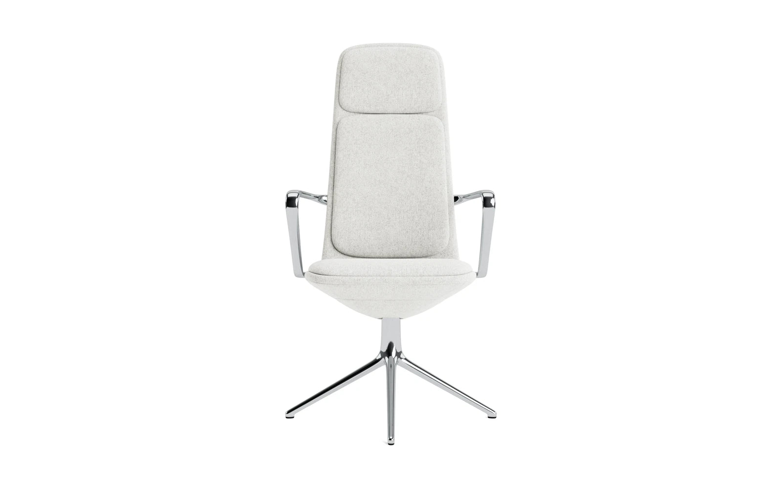 Entdecken Sie den Off Armchair von Normann Copenhagen: Hochwertiger Bürostuhl mit Drehgestell, ergonomischem Design und stilvollem Hallingdal-Kissen.