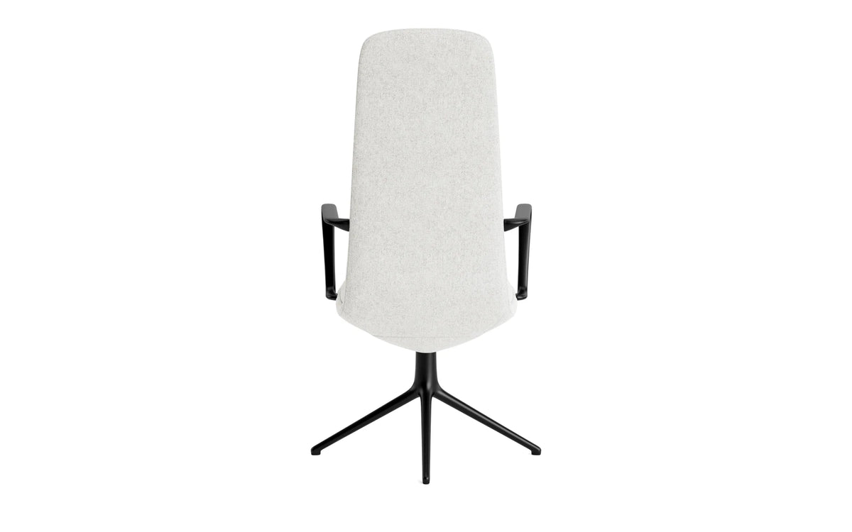 Off Armchair hoch mit Drehgestell 4B Schwartz aluminium mit kissen Hallingdal in Hallingdal 110 präsentiert im Onlineshop von KAQTU Design AG. Bürostuhl ist von Normann Copenhagen