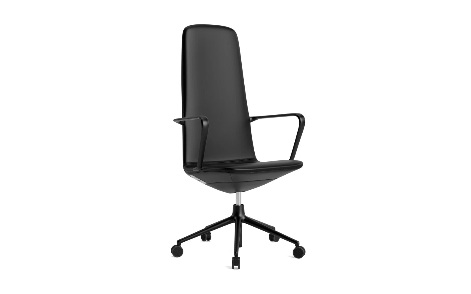 Off Armchair Hoch mit Drehgestell und Rollen Gaslift schwarze Aluminium Ultra in Ultra 41599 präsentiert im Onlineshop von KAQTU Design AG. Bürostuhl ist von Normann Copenhagen