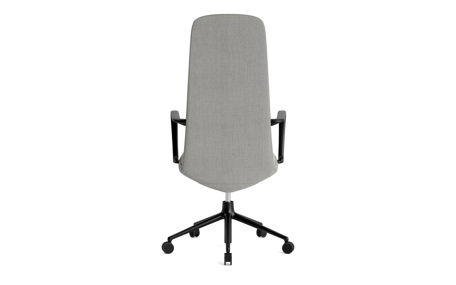 Entdecken Sie den Off Armchair hoch 5W Gaslift in elegantem Schwarz mit dem komfortablen Remix-Kissen von Normann Copenhagen – für modernes Arbeiten.