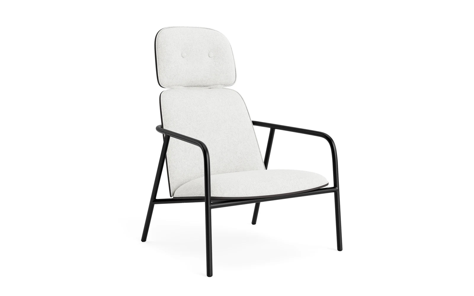 Pad Lounge-Sessel hoch schwarzem Stahl schwarz/Hallingdal in Hallingdal 110 präsentiert im Onlineshop von KAQTU Design AG. Sessel ist von Normann Copenhagen