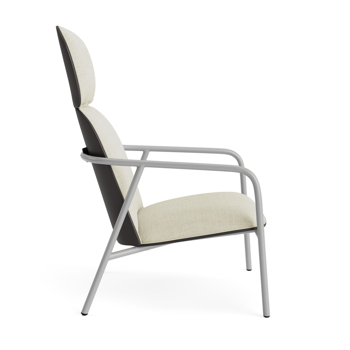 Pad Lounge-Sessel hoch grauem Stahl Eiche/Remix in Remix 133 präsentiert im Onlineshop von KAQTU Design AG. Drehsessel ist von Normann Copenhagen