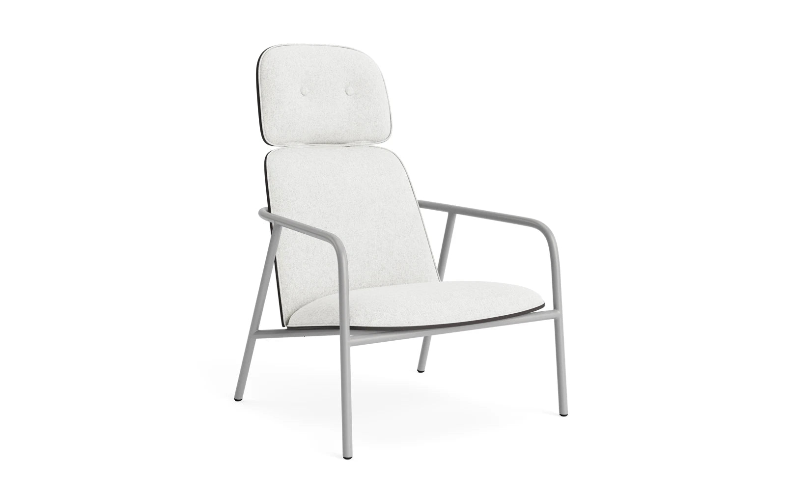 Pad Lounge-Sessel hoch grauem Stahl schwarz/Hallingdal in Hallingdal 110 präsentiert im Onlineshop von KAQTU Design AG. Sessel ist von Normann Copenhagen