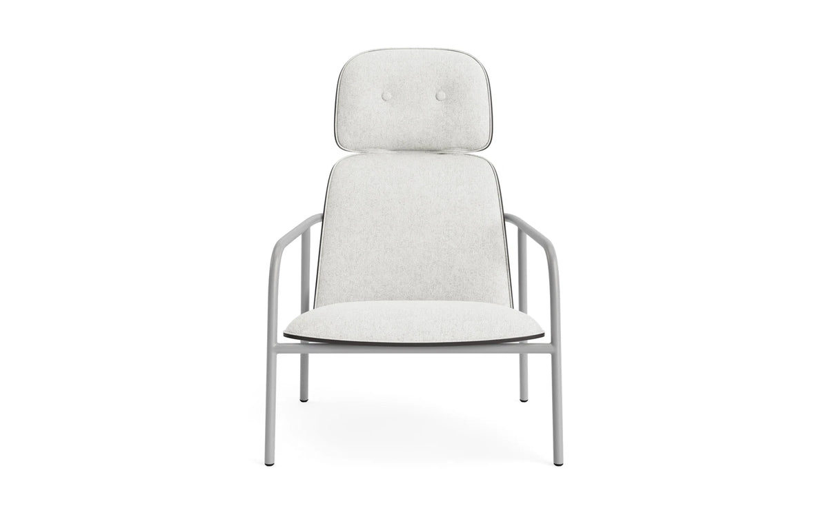 Pad Lounge-Sessel hoch grauem Stahl schwarz/Hallingdal in Hallingdal 110 präsentiert im Onlineshop von KAQTU Design AG. Drehsessel ist von Normann Copenhagen