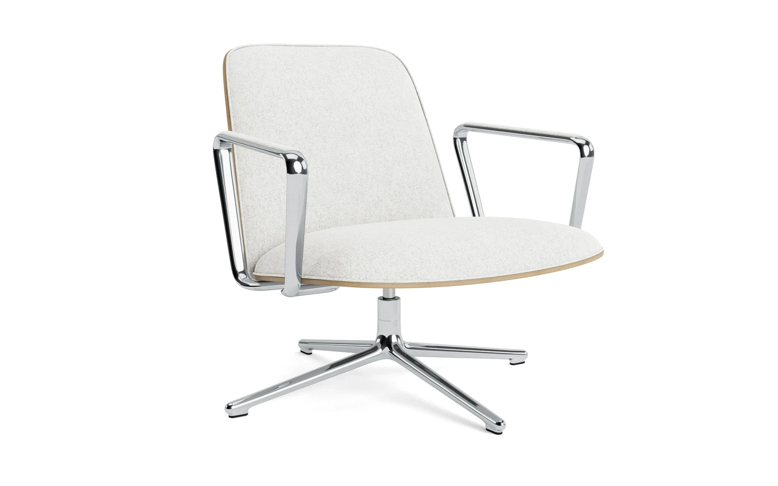 Pad Lounge-Sessel niedrig mit Drehgestell alu und Eiche/Hallingdal in Hallingdal 110 präsentiert im Onlineshop von KAQTU Design AG. Sessel ist von Normann Copenhagen
