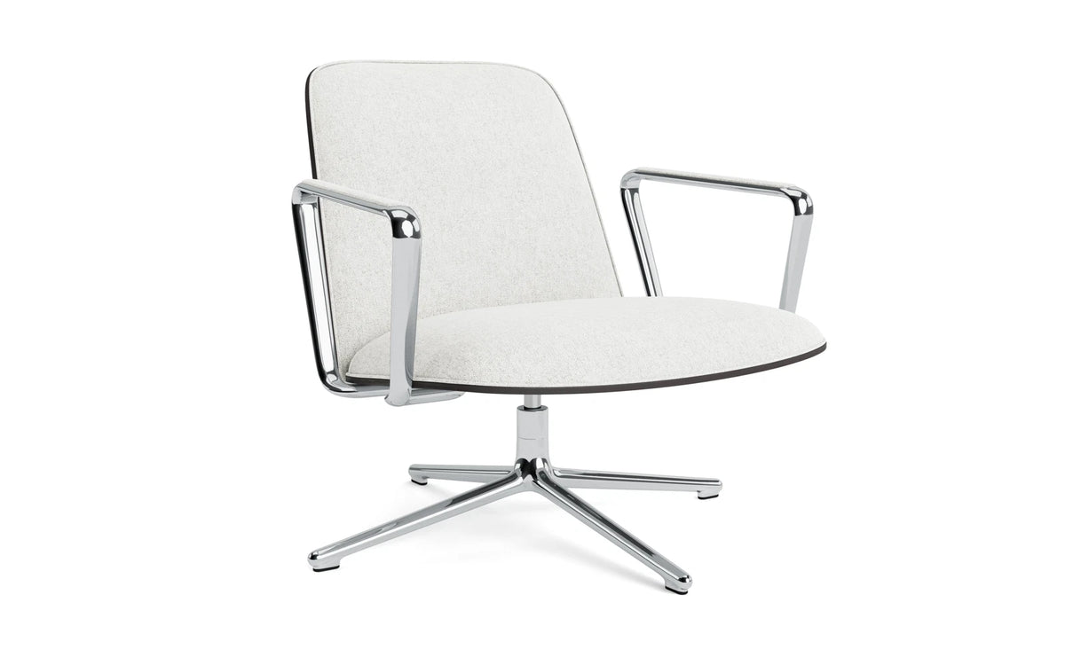 Pad Lounge-Sessel niedrig mit Drehgestell alu und schwarz/Hallingdal in Hallingdal 110 präsentiert im Onlineshop von KAQTU Design AG. Drehsessel ist von Normann Copenhagen